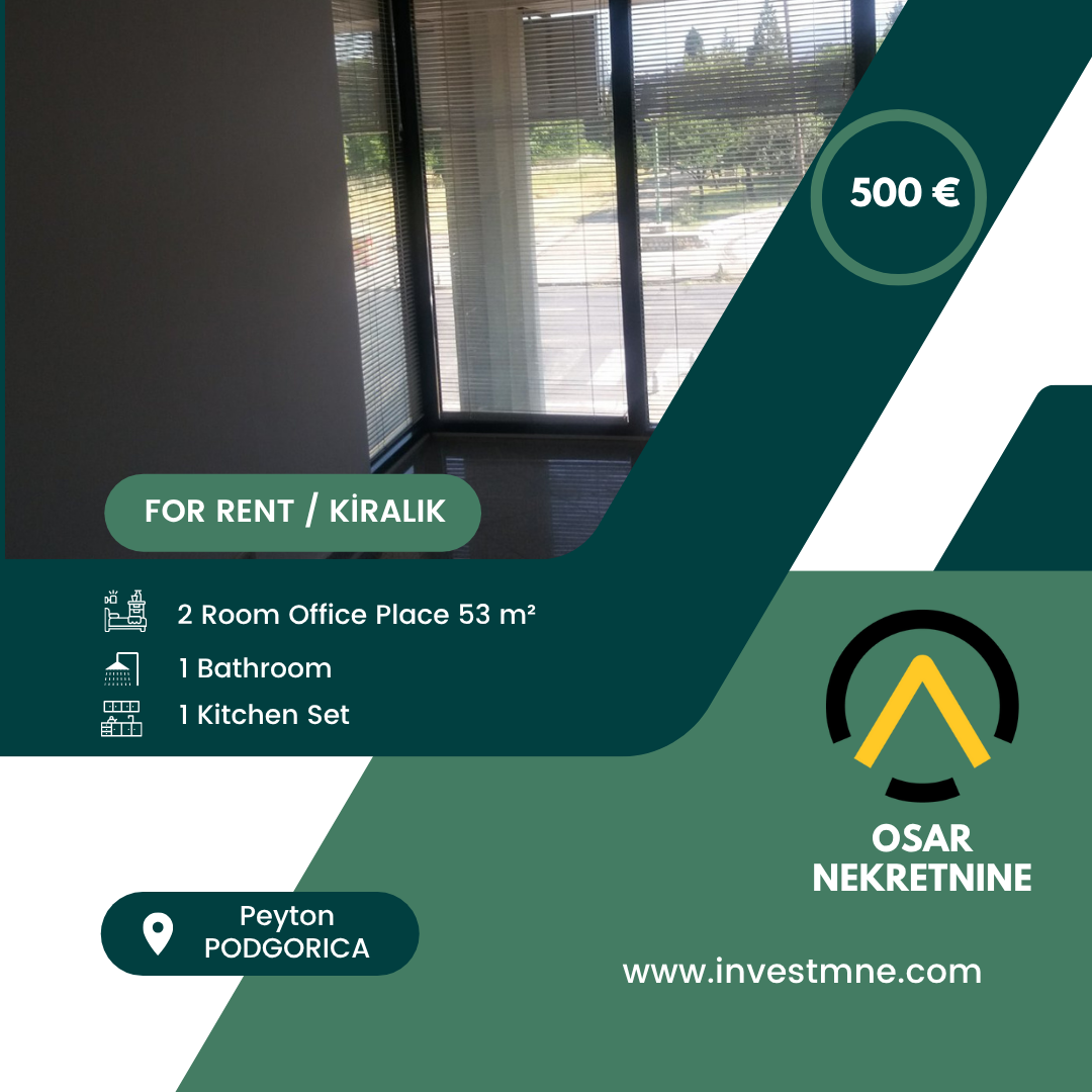 Podgorica _ Pejton _ İşyeri _ 53 m² _ 1. KAT