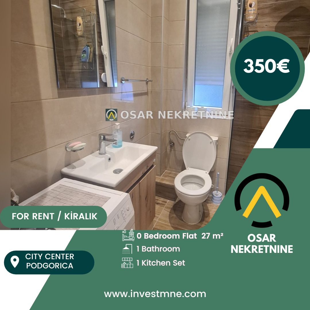 Квартира в аренду в City Center, студия, 27 м²