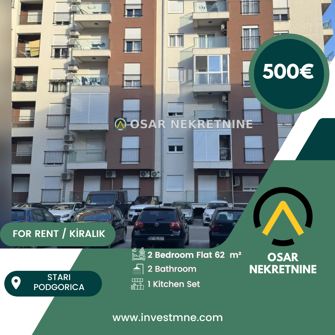 2-Room Apartment for Rent in Stari Aedrom, 62 m²