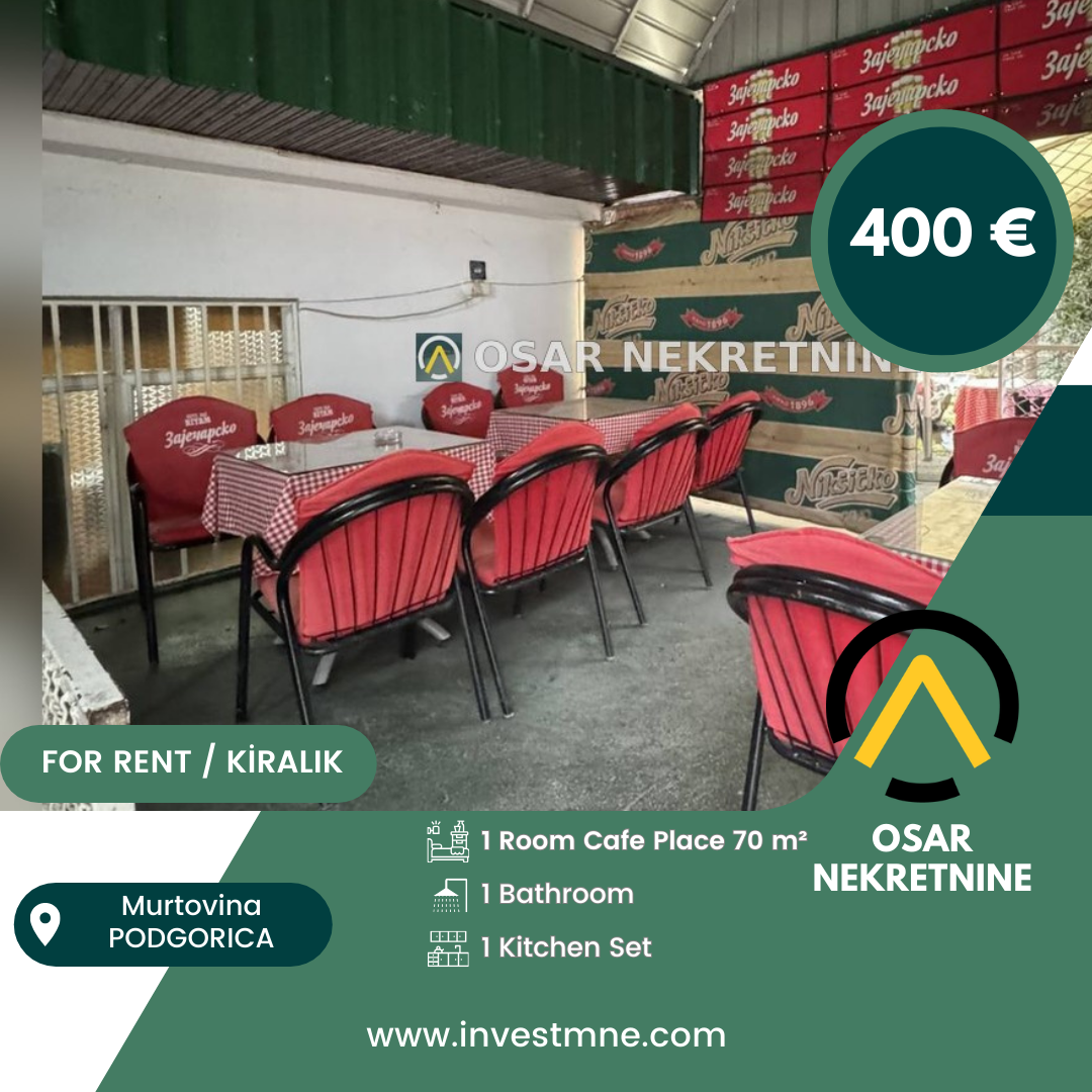 Podgorica _ Masline _ İşyeri _ 20 m² _ Giriş. KAT _ Kısmi Eşyalı