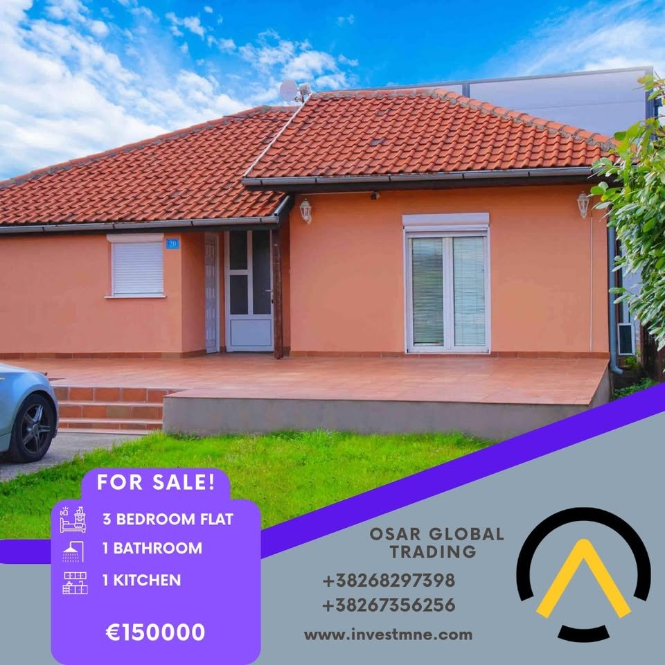 Danilovgrad _ MURTOVINA _ Daire _ 3 ODA _ 77 m² _ 0. KAT _ Mobilyalı