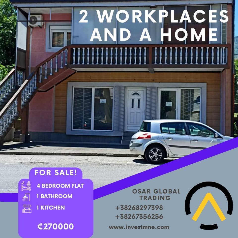 Danilovgrad _ Merkez _ Daire _ 4 ODA _ 179 m² _ 0. KAT _ Mobilyalı